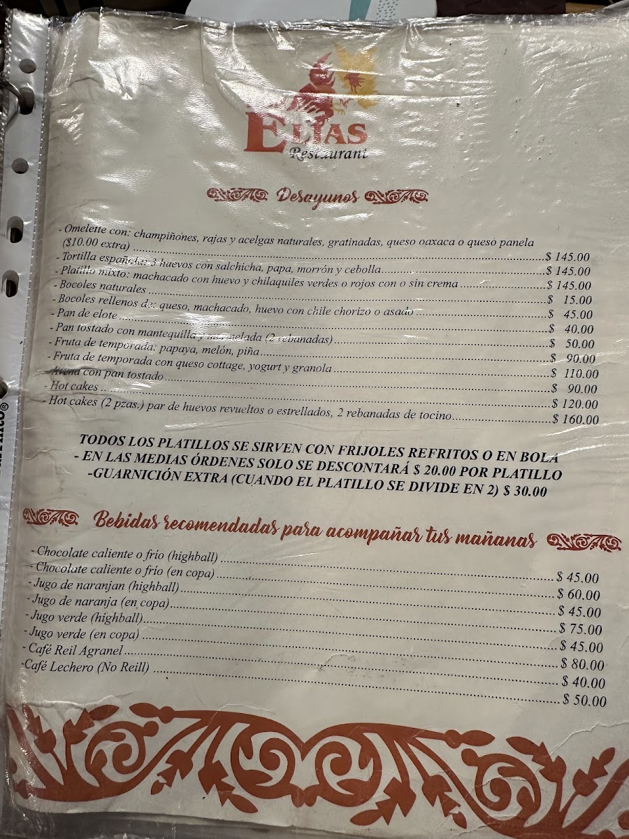 Restaurante Don Elías Menu - Image 1